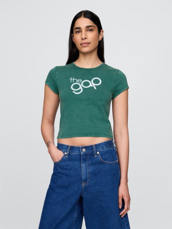 GAP Dámské Crop tričko s logem 749362-04 Velikost: XS