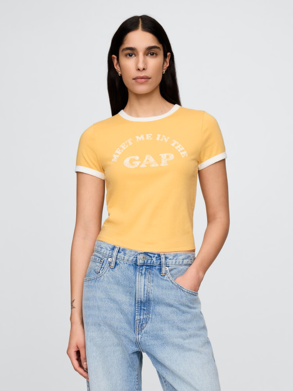 GAP Dámské Crop tričko s logem 749366-00 Velikost: XS