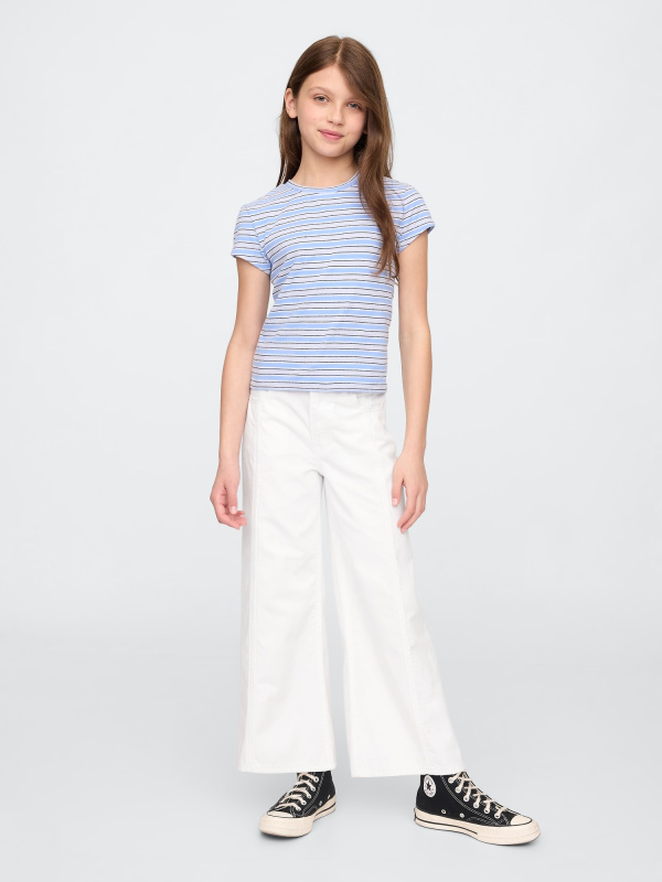 GAP Dětské džíny High Rise Stride Wide Leg - Holky
