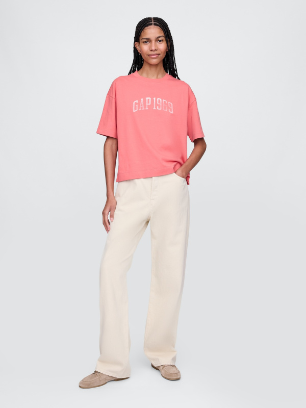 GAP Dámské Oversize tričko Heavyweight Americana 729563-05 Velikost: M