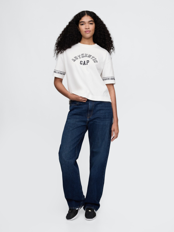 GAP Dámské Oversize tričko Heavyweight Americana 729563-04 Velikost: M