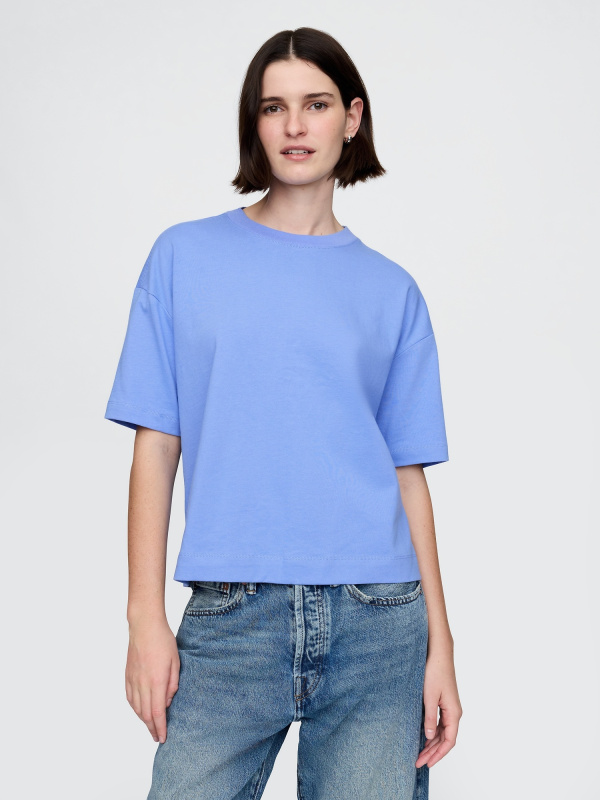 GAP Dámské Oversize crop tričko Heavyweight Americana 729563-02 Velikost: XS