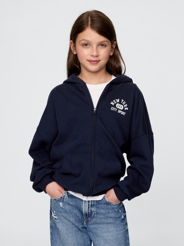 GAP Dívčí Dětská oversize mikina Americana 745909-00 Velikost: S