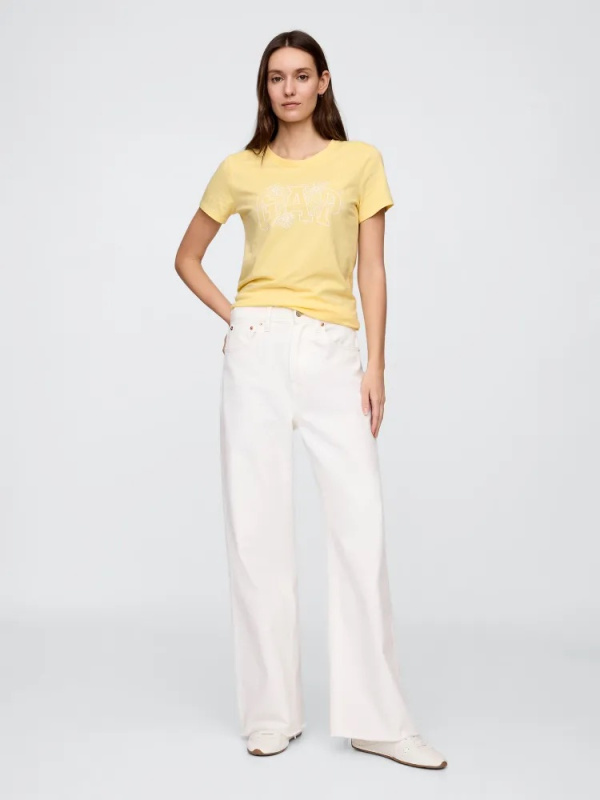 GAP Tričko s logem žlutá Velikost: XS