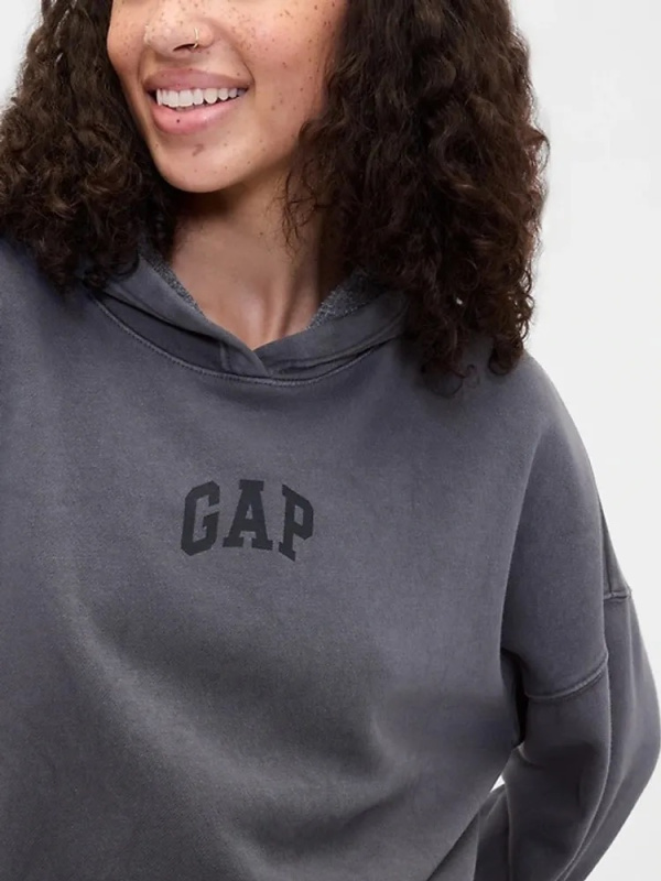 GAP Crop mikina s logem tmavě modrá Velikost: S