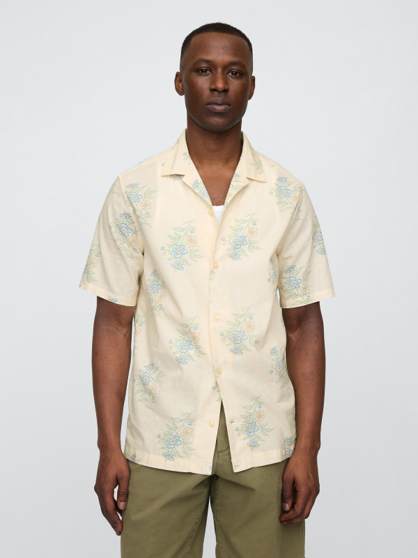 GAP Lněná košile Standard Fit - pánská