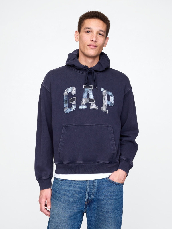 GAP Oversize mikina Patchwork Logo - Pánské