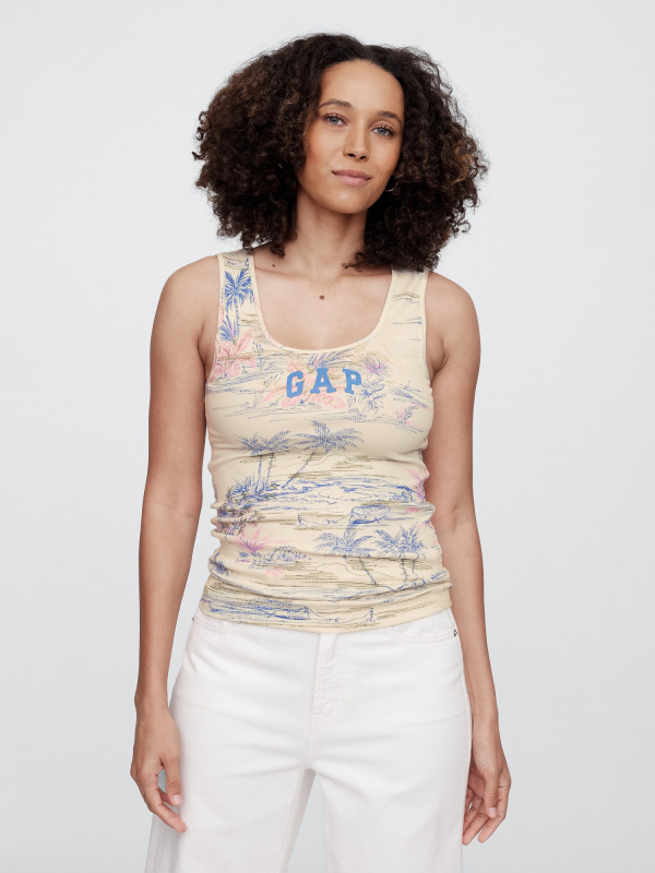 GAP Tílko s logem béžová Velikost: S