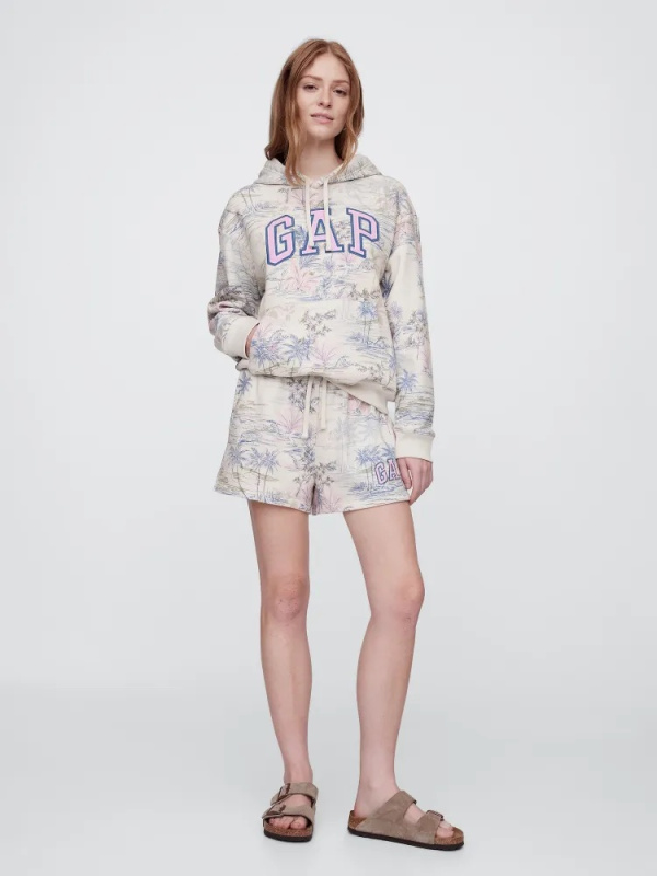 GAP HERITAGE Pullover Hoodie dámská mikina béžová Velikost: L