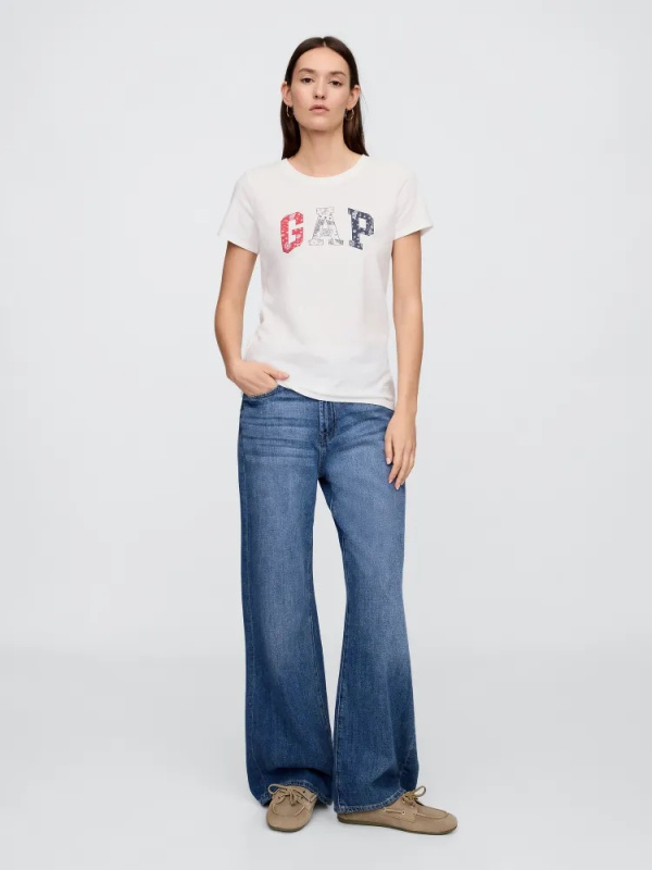 GAP Tričko s logem bílá Velikost: XS