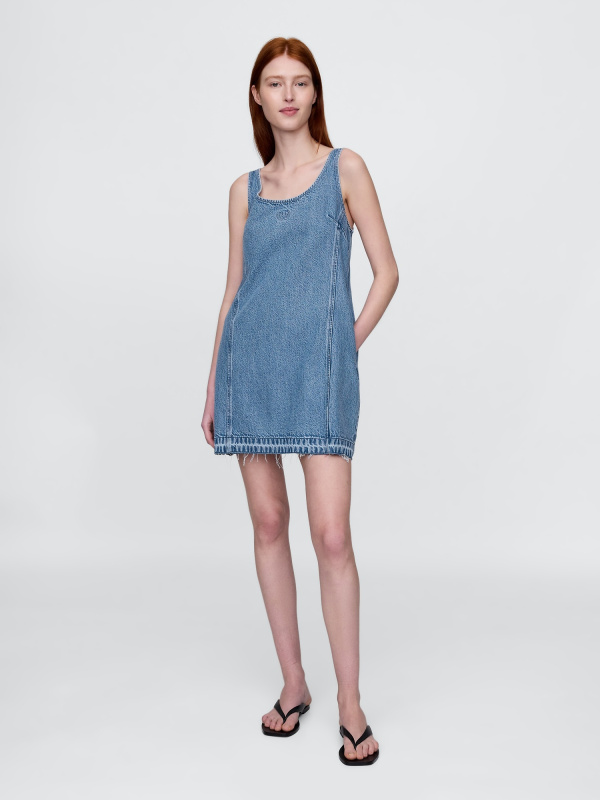 GAP Džínové mini šaty UltraSoft Americana - Dámské