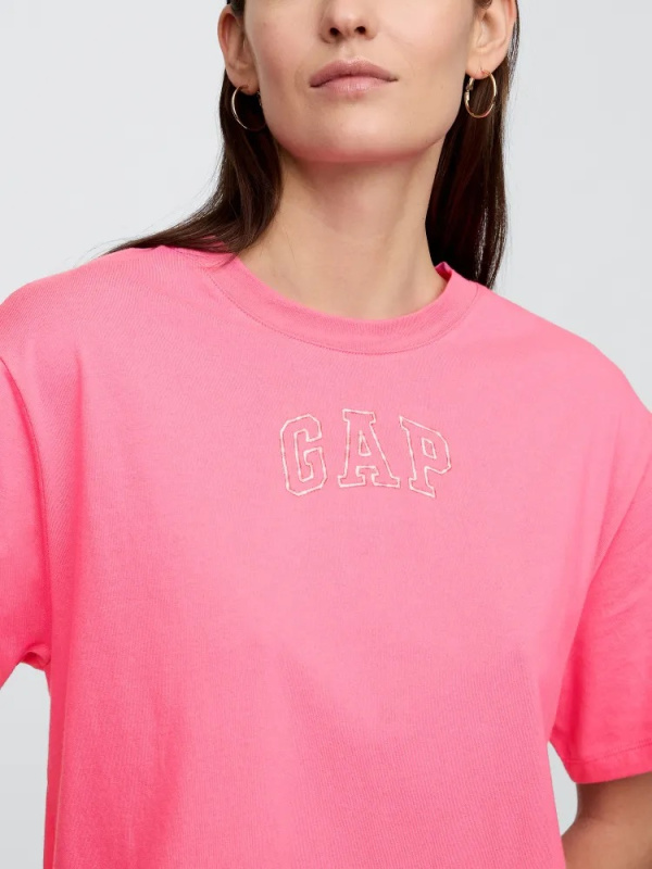 GAP Šaty s logem světle růžová Velikost: M