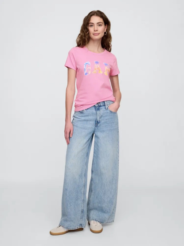 GAP Tričko s logem růžová 2 Velikost: S