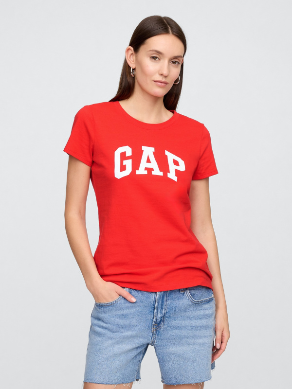 GAP Tričko s logem červená Velikost: XS