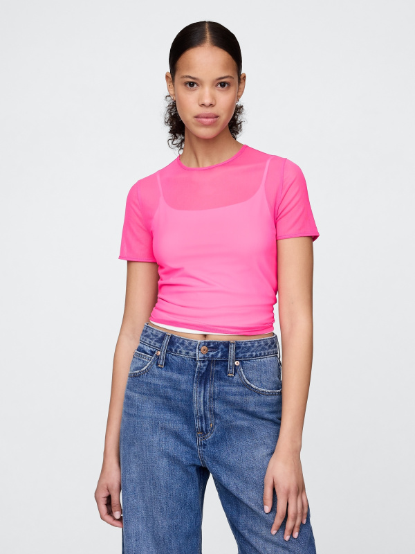 GAP Dámské Síťované crop tričko 778077-02 Velikost: M