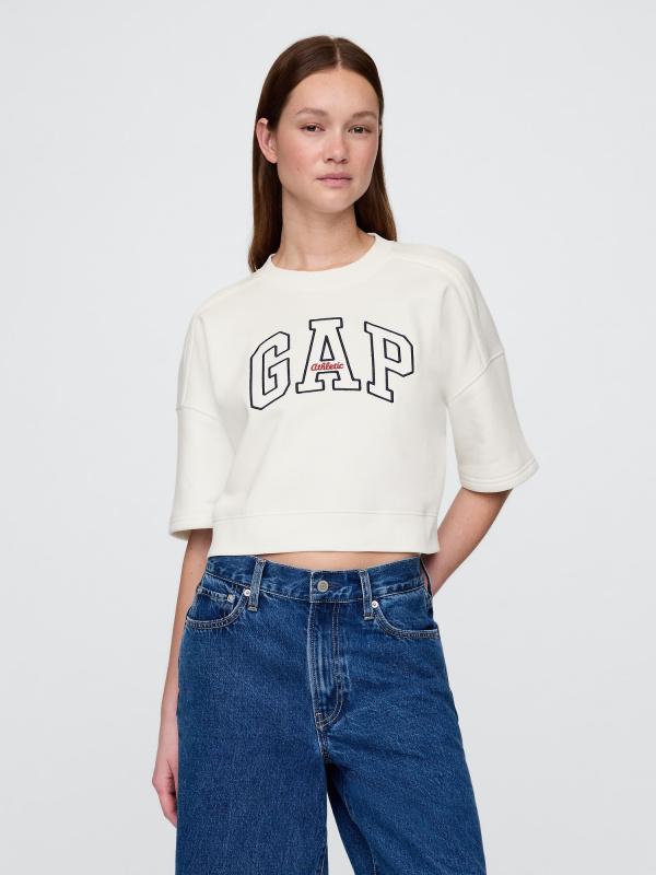 GAP Oversize crop mikina VintageSoft Americana - Dámské