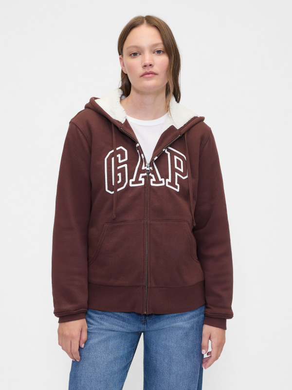 GAP Zateplená mikina Logo Sherpa - Dámské