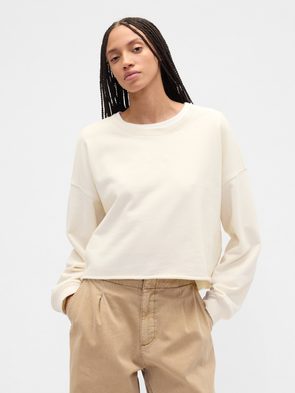 GAP Oversize crop mikina Heavyweight - Dámské