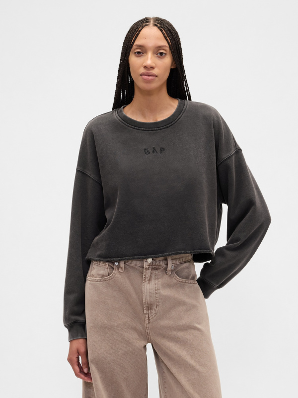 GAP Dámská Oversize crop mikina Heavyweight 799277-01 Velikost: XXS