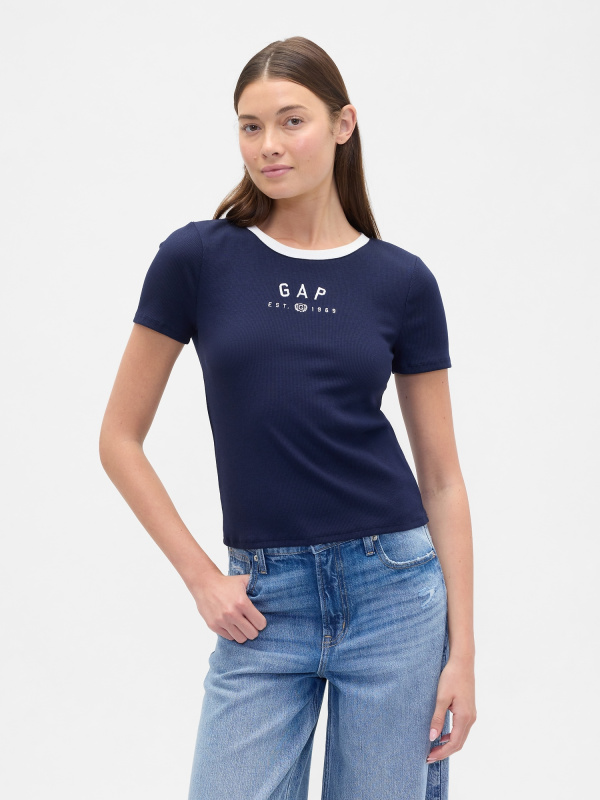 GAP Dámské Crop tričko s logem 637782-10 Velikost: XXS