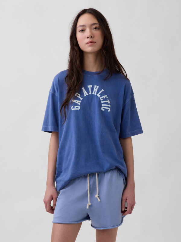 GAP Oversize tričko s logem Athletic VintageSoft - Dámské