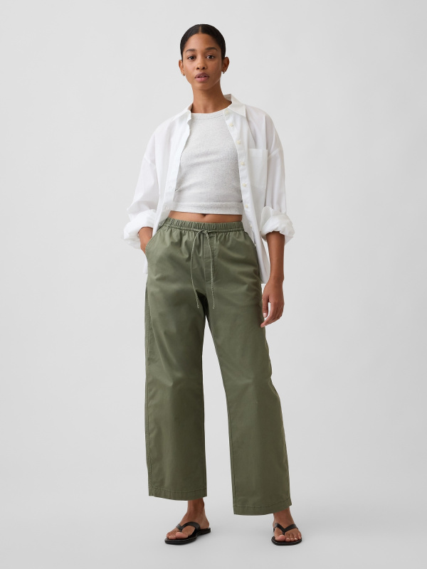 GAP dámské kalhoty High Rise Easy Barrel Khakis
