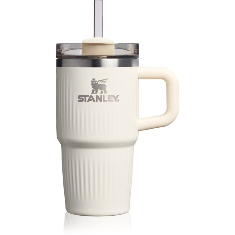 Stanley Quencher H2.O FlowState™ Fluted Tumbler nerezový tumbler s brčkem malý Cream Gloss 600 ml
