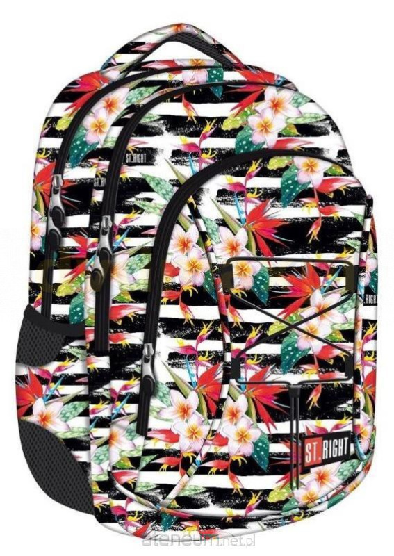 St.RIGHT Školní batoh tříkomorový Tropical Stripes