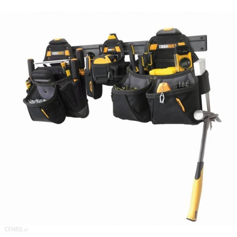 Toughbuilt -  velký set opasku, kapsářů a nástěnné lišty včetně klipů
