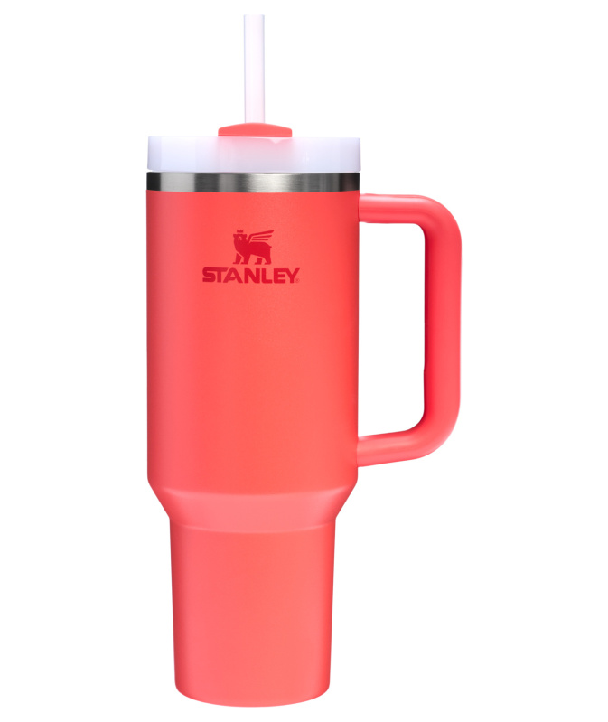 Stanley Quencher H2.O FlowState™ Tumbler nerezový tumbler s brčkem velký Hot Coral 1180 ml