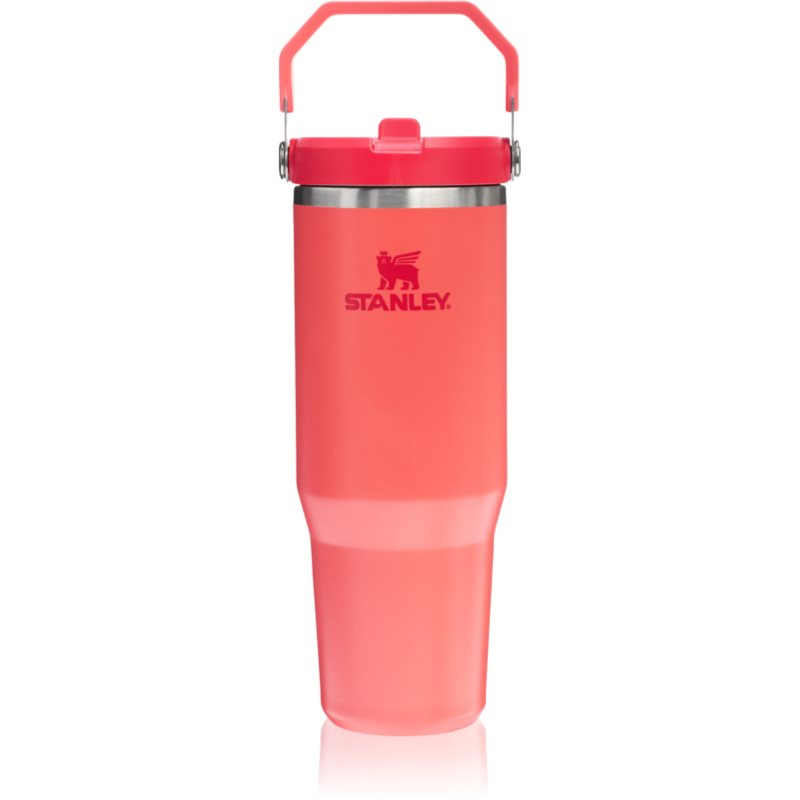 Stanley IceFlow™ Flip Straw Tumbler nerezová láhev na vodu Hot Coral 890 ml