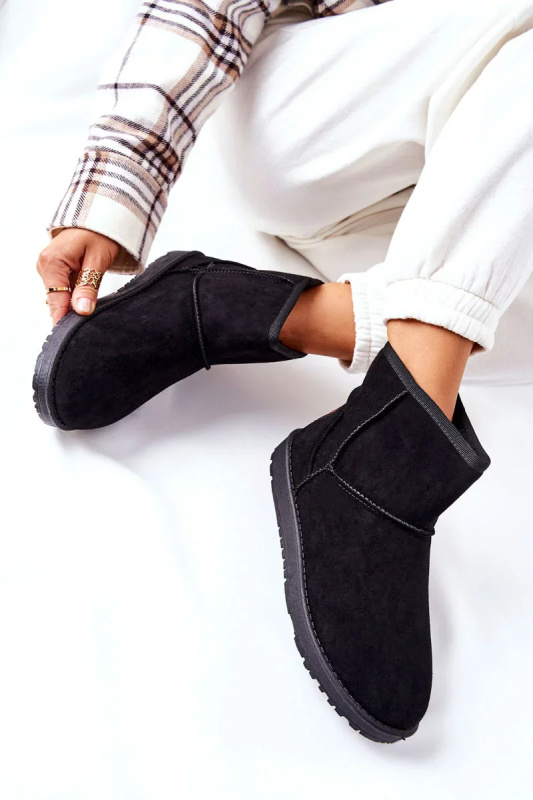 Sněhové Boty Izolovane S Kožešinou černé Vicandi 38