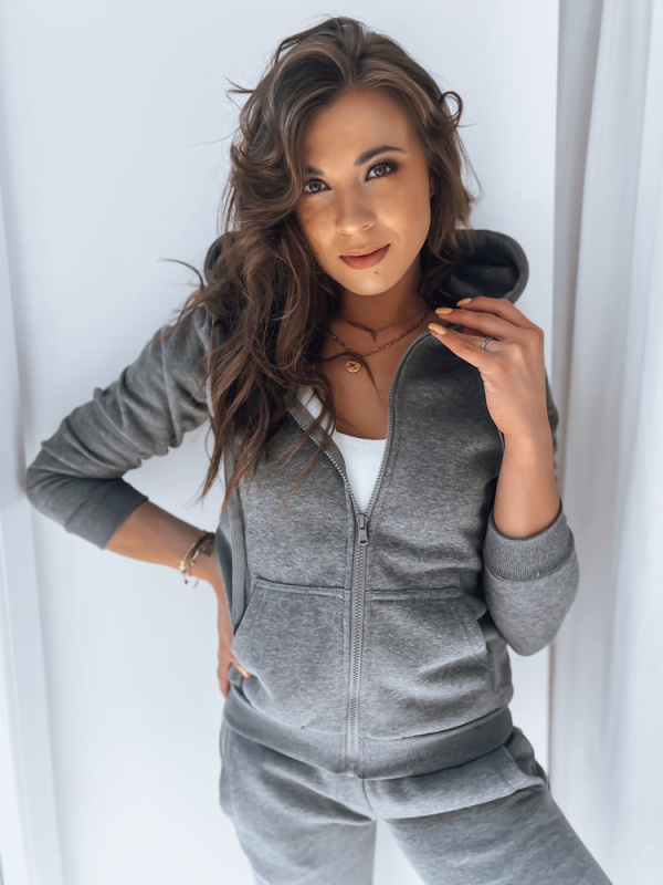 Antracitová dámská mikina s kapucí Dstreet BY0232z XXL