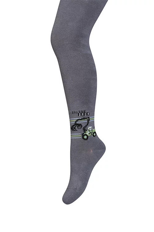 Dětské punčochy Smile - Steven tm.šedá-vzor 68-74