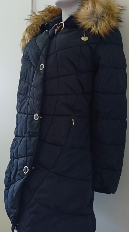 Dámská zimní bunda W703 černá - MHM XXL