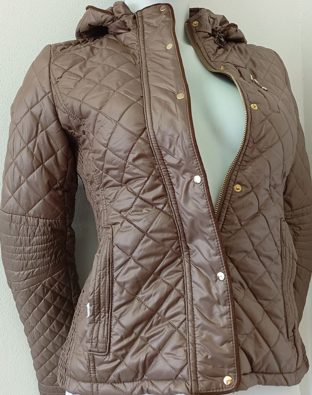 Dámská sezónní bunda 7059A hnědá - Goodlooking S