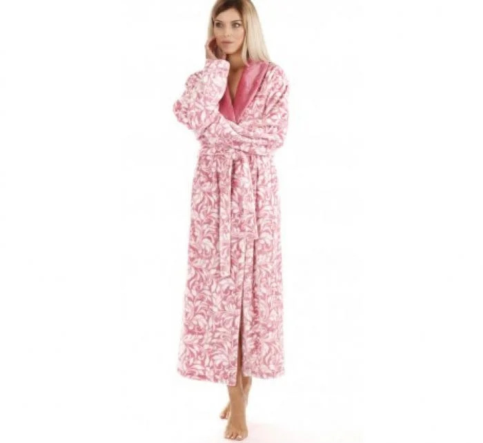 Dámský župan 25564303 Flora - Vestis XL fialovo -bílá