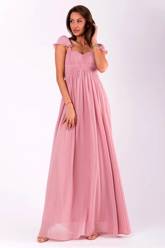 Dlouhé šaty 125265 - YourNewStyle pudrová S