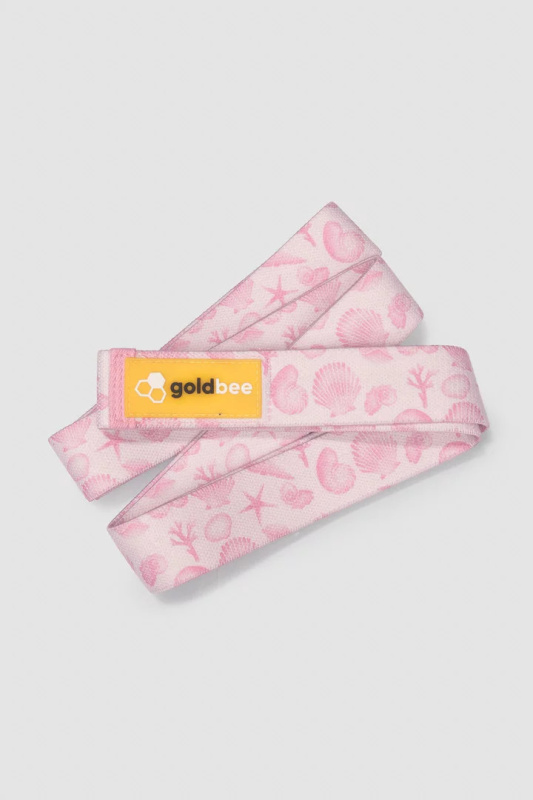 Textilní odporová guma dlouhá na cvičení- Rose Sea  - GoldBee růžová-vzor one size