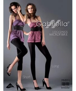 Dámské leginy Leggings Microfibre Long Code 139 - Gabriella tmavě fialová 1/2