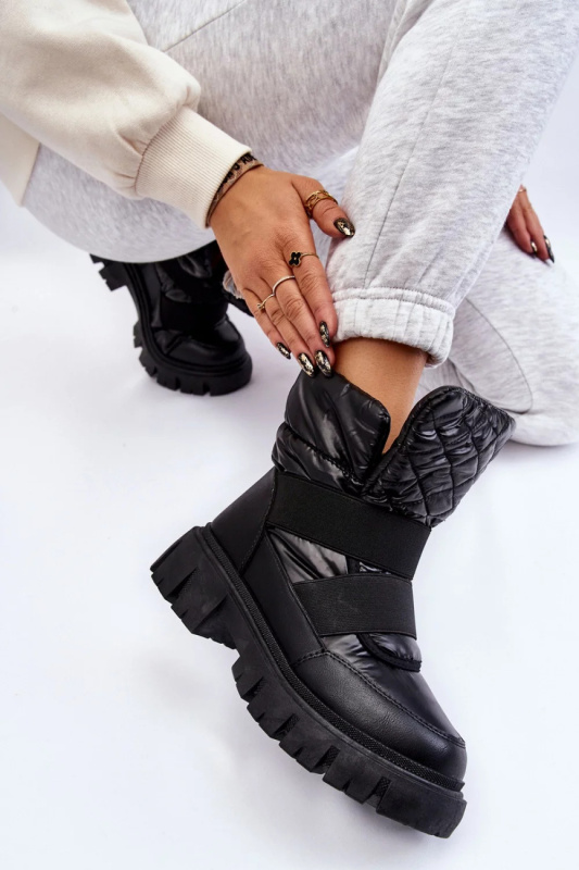 Dámské zateplené kotníkové SG-175B - Mix Feet 39 černá