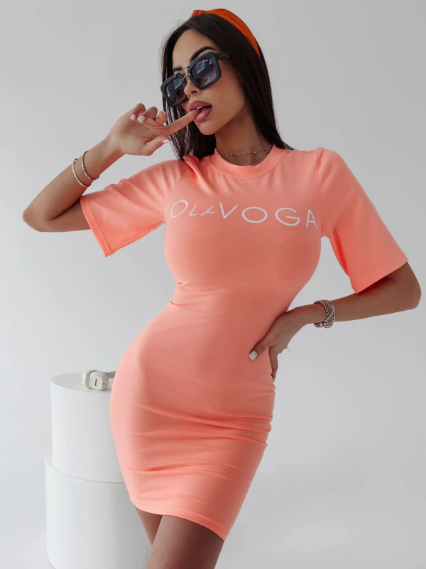 Dámské šaty 277797 lososové - Ola Voga M