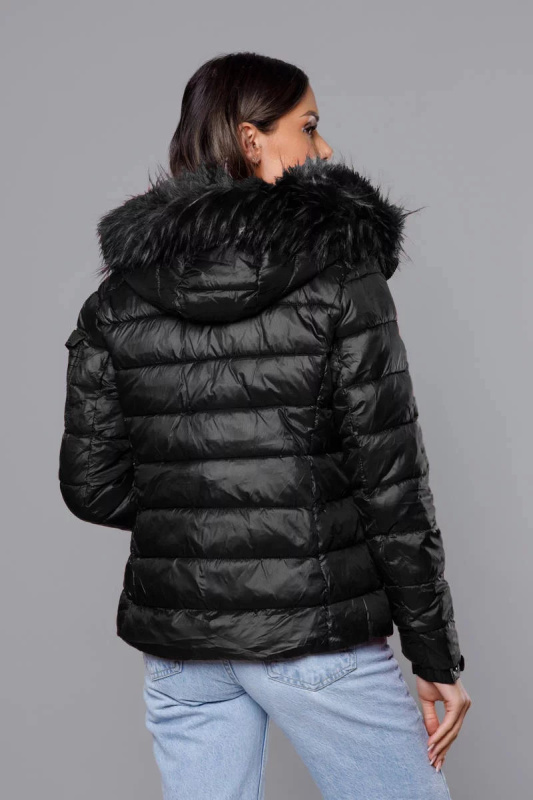Černá krátká dámská zimní bunda (YP-20129-1) - Goodlookin M