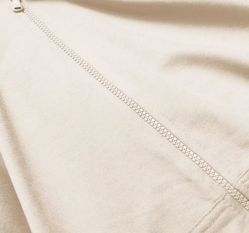 Dámská rozepínací mikina v barvě ecru 68W08- J.Style XL