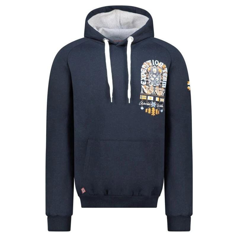 Pánská mikina WZ3016H/GN Šedá melanž s potiskem - Geographical Norway šedá melange 2XL