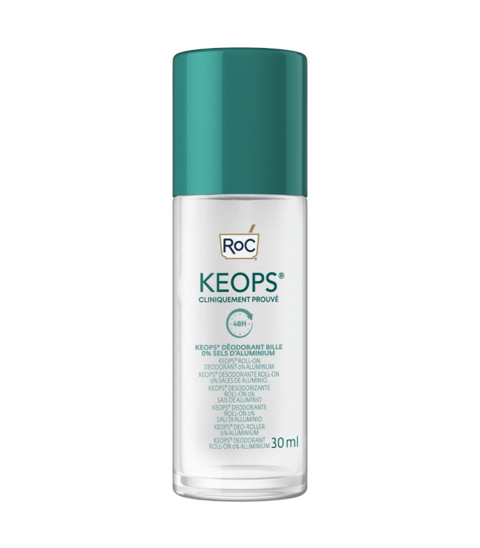 RoC Keops Roll-On Deodorant 0% Aluminium deodorant roll-on pro citlivou pokožku bez parfemace 30 ml