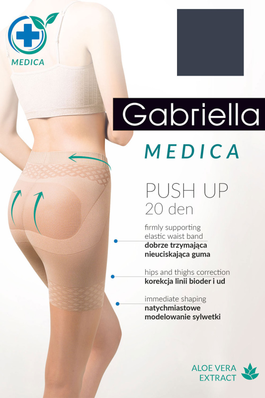 Silonkové punčocháče Gabriella Medica Push-up 20 Den Code 127 Barva: Šedá, Velikost: S