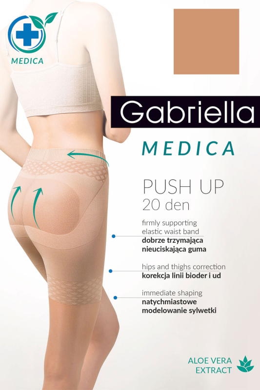 Silonkové punčocháče Gabriella Medica Push-up 20 Den Code 127 Barva: Béžová, Velikost: 4-L