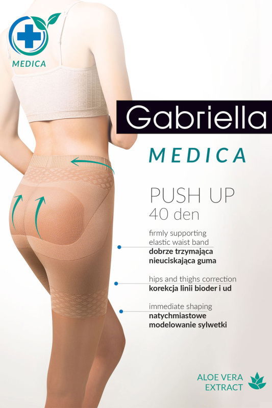 Silonkové punčocháče Gabriella Medica Push-up 40 Den Code 128 Barva: Béžová, Velikost: S