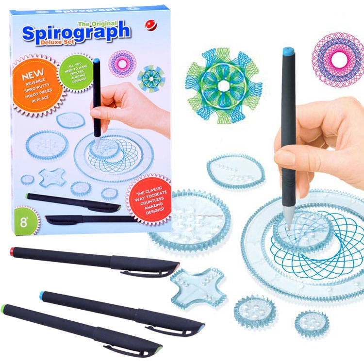 PIXINO Set kreslících šablon spirograf